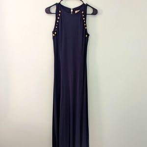 Michael Kors floor length navy dress